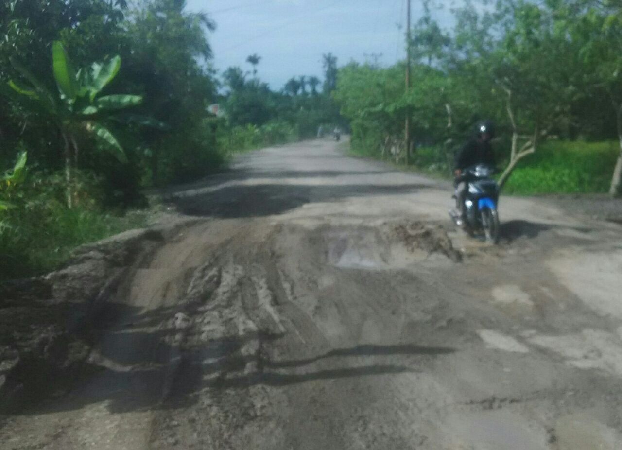 Permalink ke Jalan di Desa Wilayah Perbatasan Kecamatan Bram Itam-Pengabuan Mulai Hancur