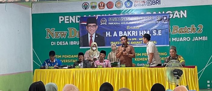 H. Bakri Sosialisasikan 4 Pilar Kebangsaan di Desa Ibru Kabupaten Muaro Jambi 