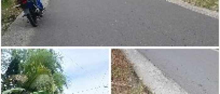 Tiang Portal yang Dipasang DisHub di kecamatan Bram Itam Rusak